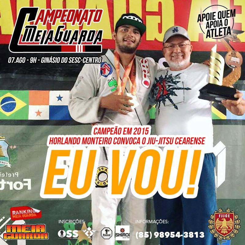 Direto dos Estados Unidos, o campeão mundial Horlando Monteiro convoca para o Campeonato Meiaguarda