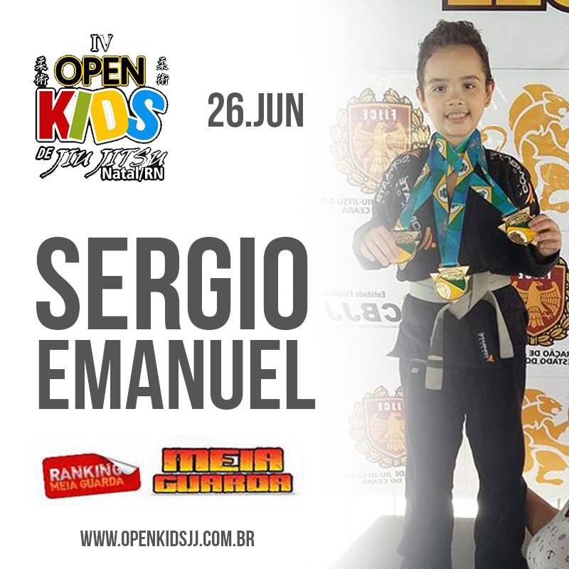 Neste domingo, Serginho Emanuel e mais 300 vão entrar em ação no Open Kids em Natal