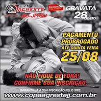 Ultimas horas para garantir lugar na Copa Agreste de Jiu-Jitsu