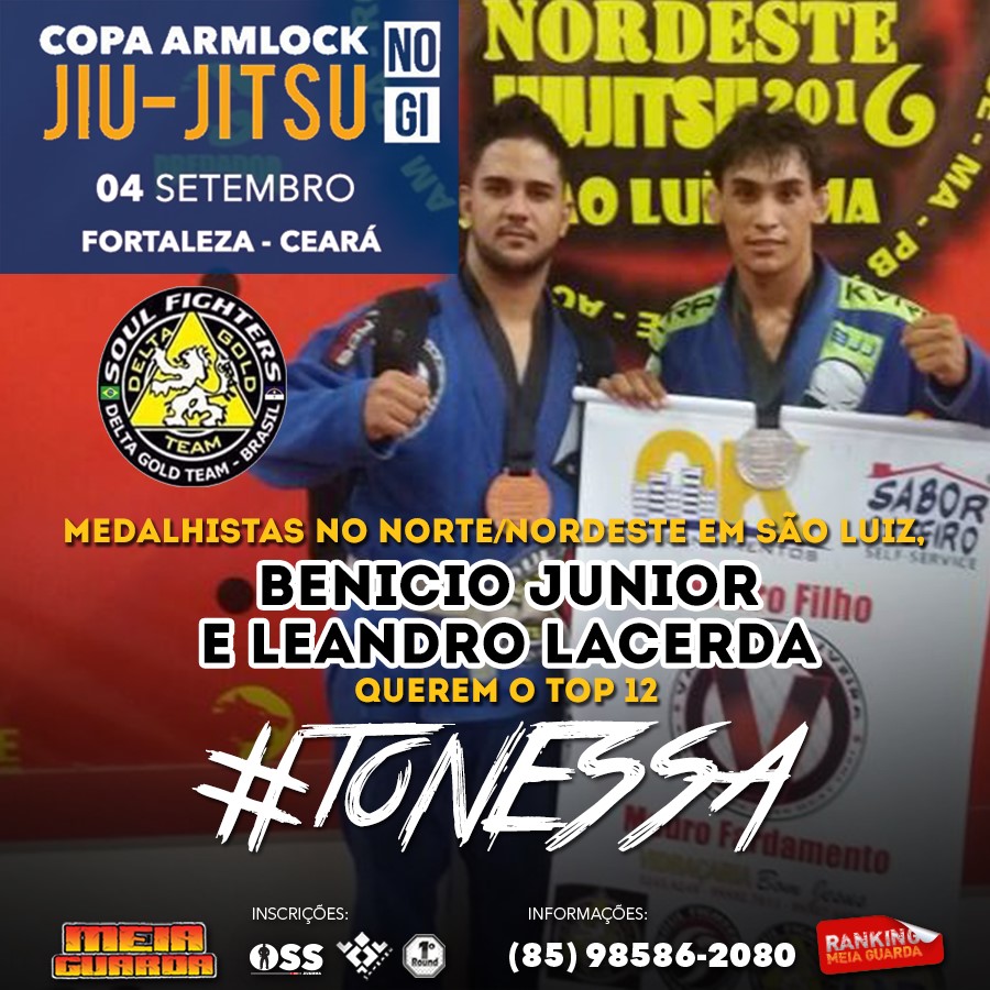 Copa Armlock: Medalhistas no Norte/Nordeste em São Luiz, Benicio Araujo e Leandro Lacerda querem o TOP 12