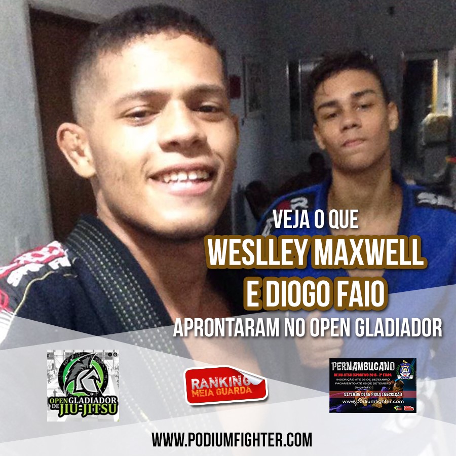 Veja o que Weslley Maxwell e Diego Faio aprontaram no Open Gladiador de Jiu-Jitsu