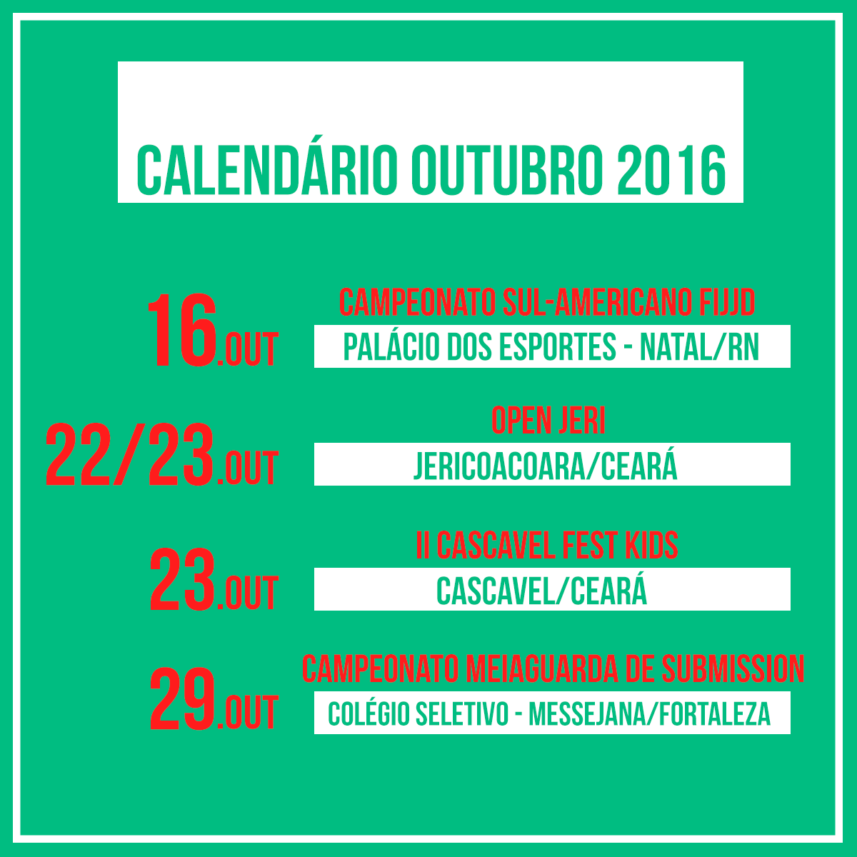 Prepare o kimono e inscreva-se já nas competições válidas pelo Ranking MEIAGUARDA deste mês de outubro