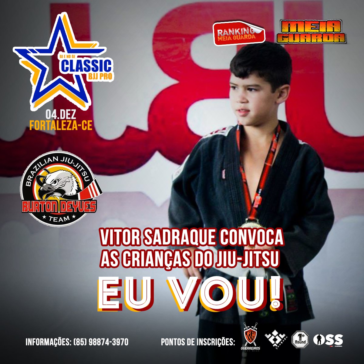 Vitor Sadraque convoca a gurizada do Jiu-Jitsu para o Classic BJJ Pro GI e No GI