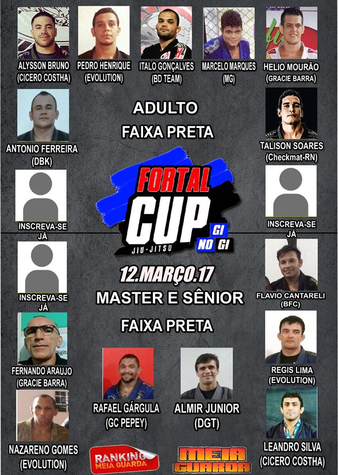 Qual faixa-preta vai levar o cinturão e o 100% do arrecadado no absoluto do Fortal Cup? Inscreva-se já!