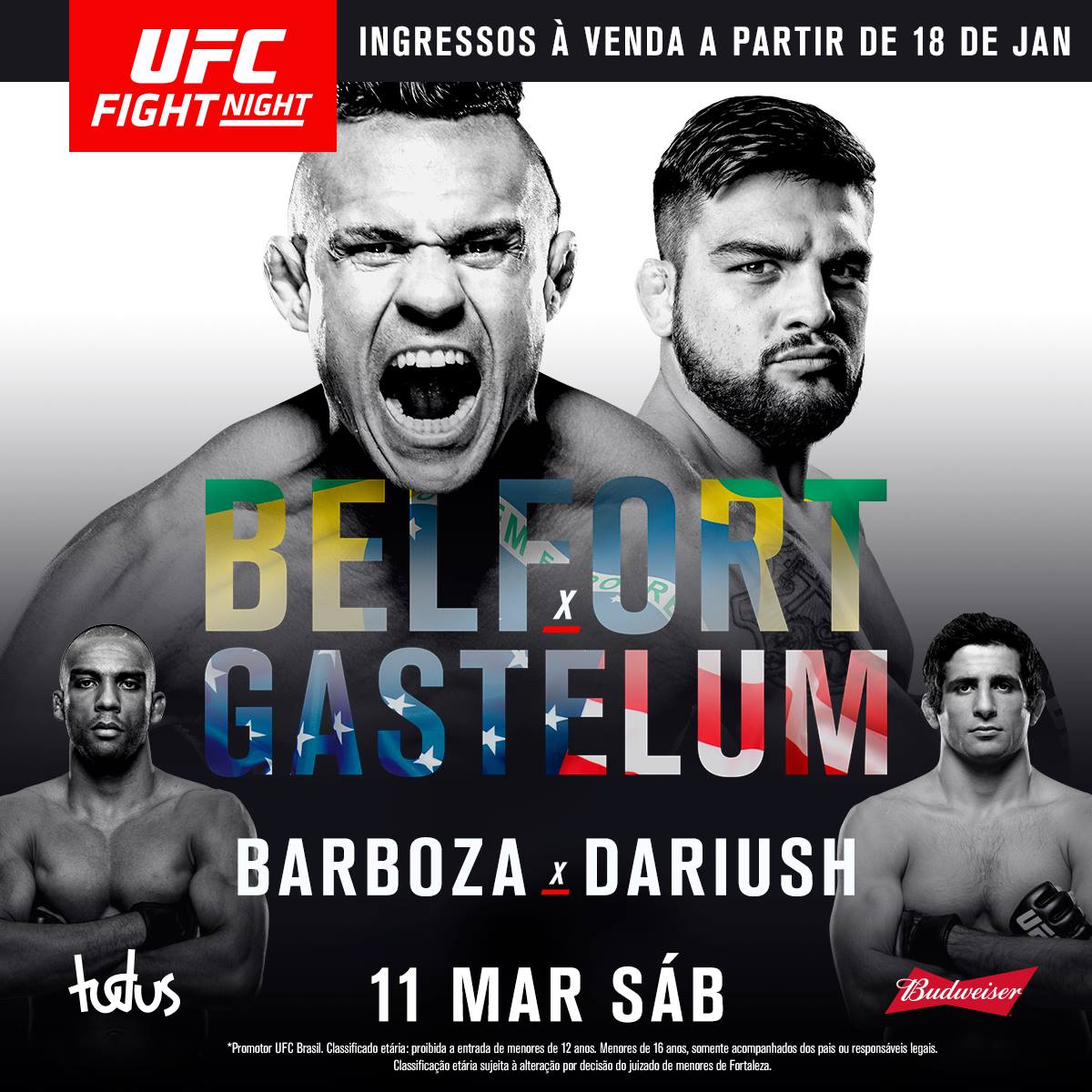 Já garantiu seu lugar? UFC Fortaleza – Vitor Belfort x Kelvin Gastelum