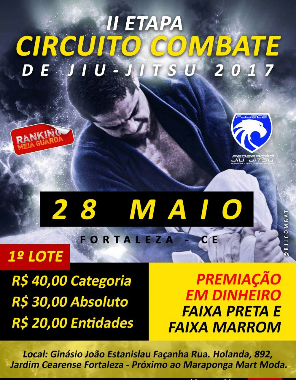 Oferecendo prêmios em dinheiro e kimonos, Circuito Combate abre inscrições com desconto até 10 de abril