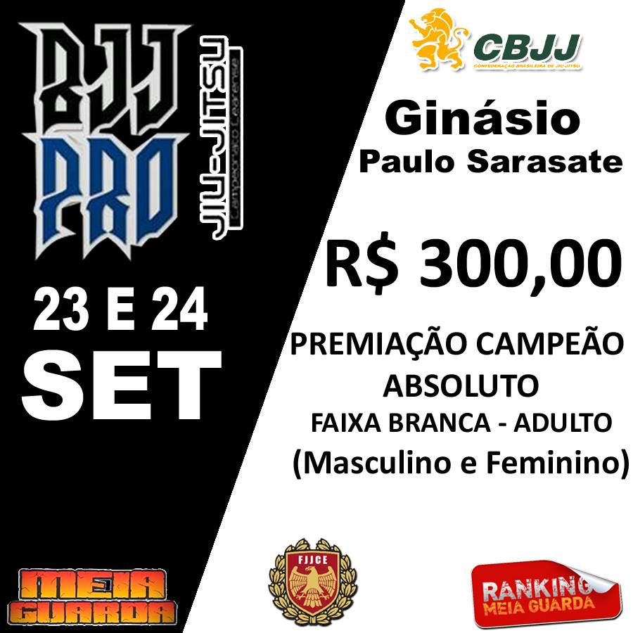 Ceará BJJ Pro: quem será o melhor faixa-branca no ginásio Paulo Sarasate?