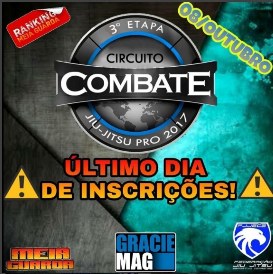 Circuito Combate encerra sua inscrições nesta quarta-feira; Inscreva-se já!