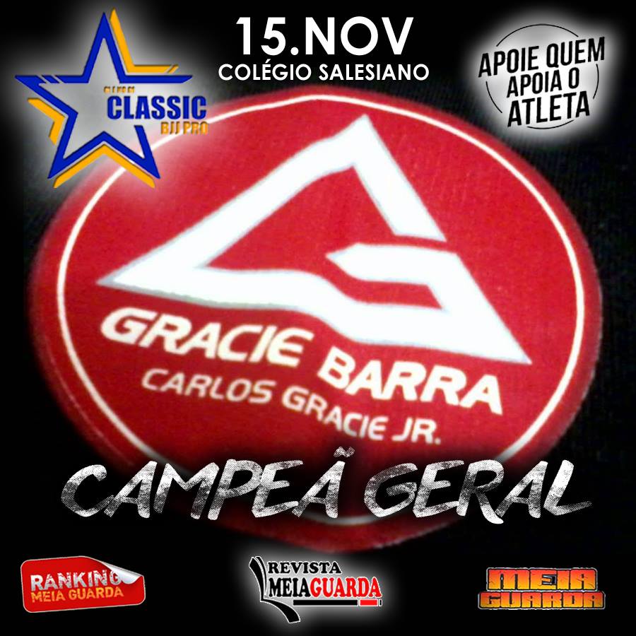 Com garra e determinação, Gracie Barra é a grande campeã do Classic BJJ Pro
