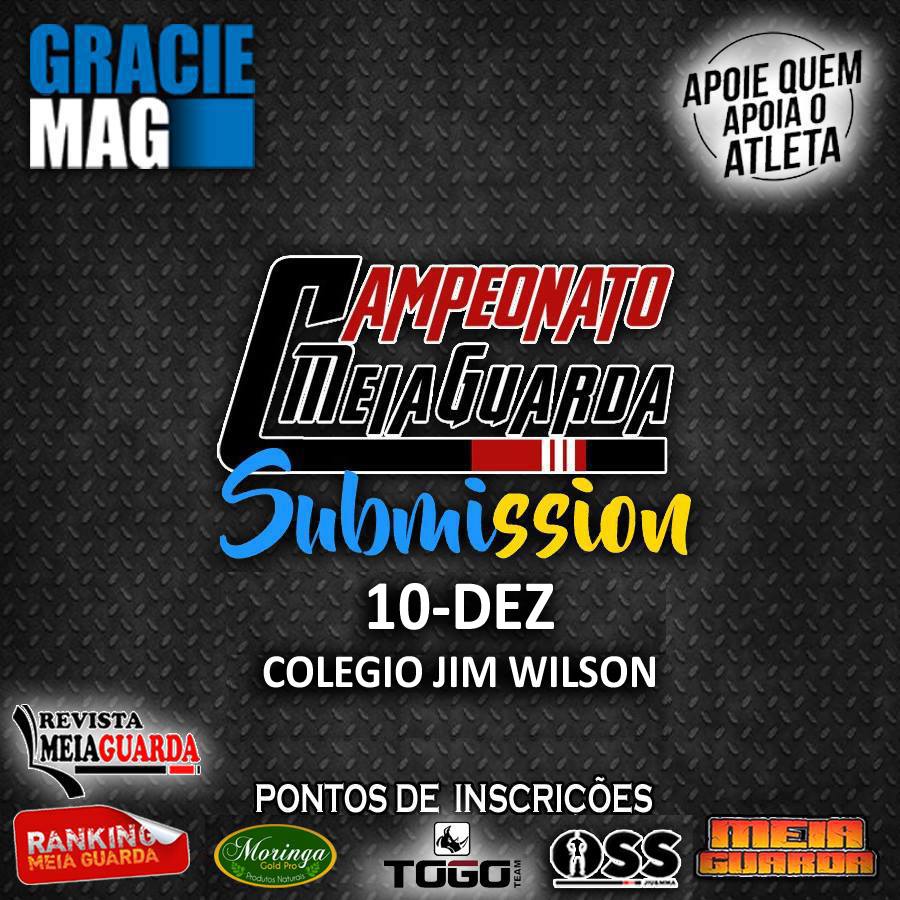 Último torneio válido pelo Ranking MEIAGUARDA de Submission 2017 acirra postulantes ao título e ao G-4