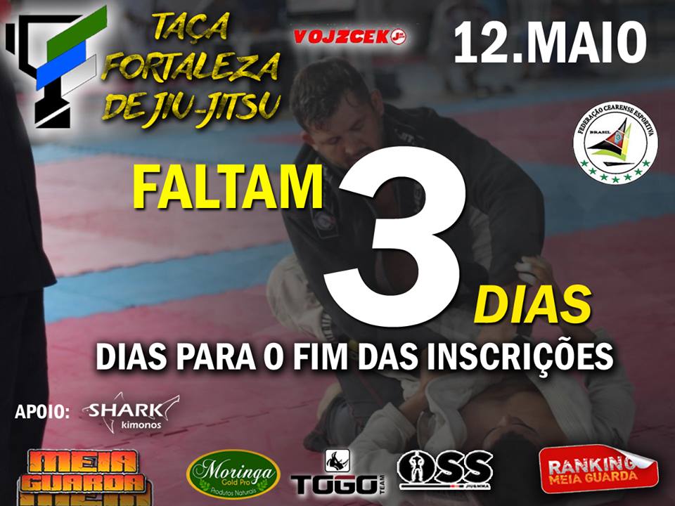 Últimos dias de inscrições para a Taça Fortaleza GI e No GI