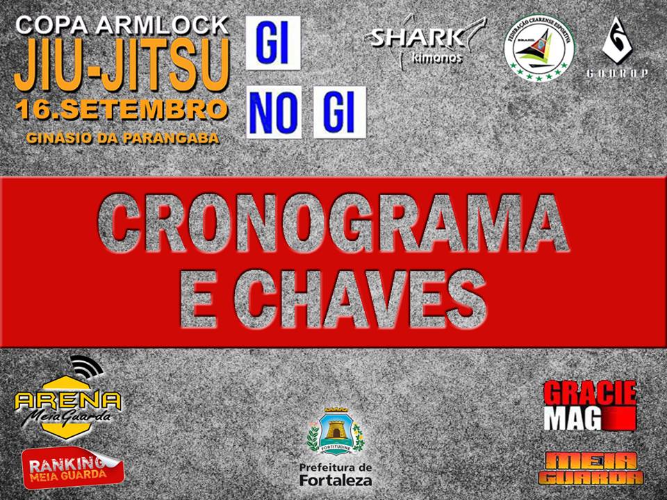 Veja o cronograma e quem pega quem na Copa Armlock GI e No GI