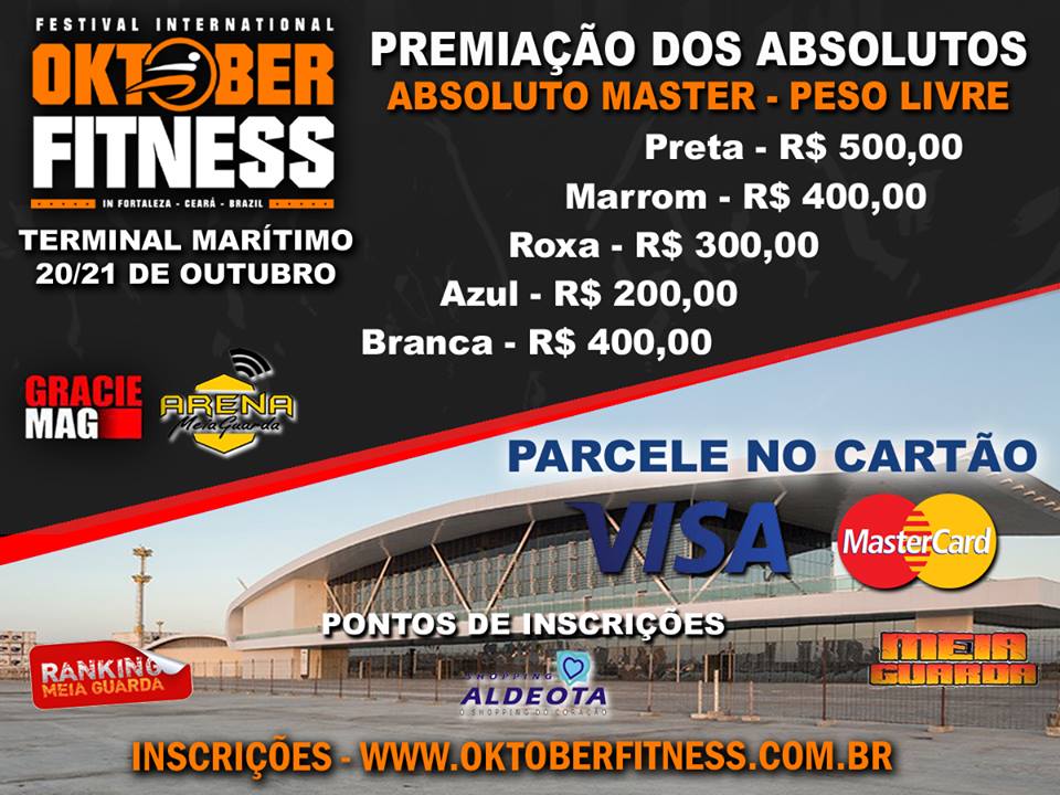 Oktober Fitness valoriza os masters e premia em dinheiro da faixa-branca à preta