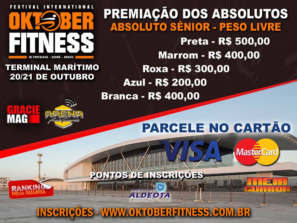 Sênior também tem moral no Oktober Fitness, que premia com dinheiro os campeões absolutos