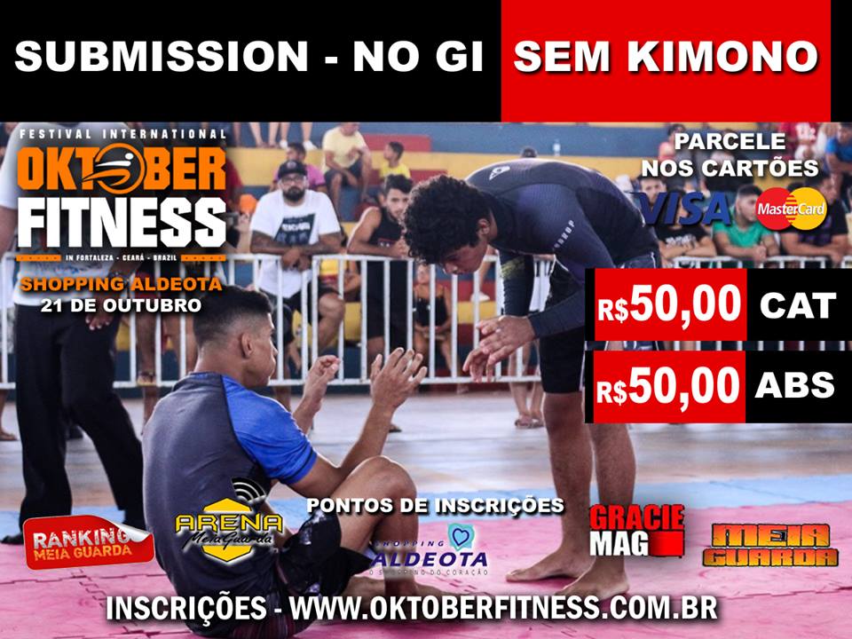 Oktober Fitness acrescenta disputas de No GI no Campeonato do Shopping Aldeota