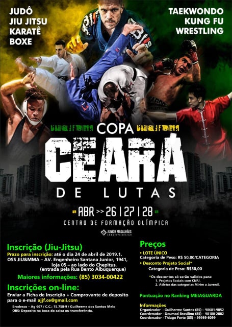 Inscrições abertas para o Jiu-Jitsu na Copa Ceará de Lutas