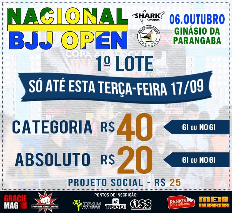 Descontão para o Nacional BJJ Open GI e No GI termina nesta terça; inscreva-se já!