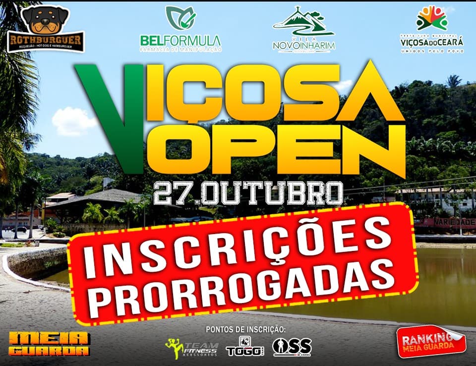 Inscrições para o Viçosa Open são prorrogadas até esta quinta-feira