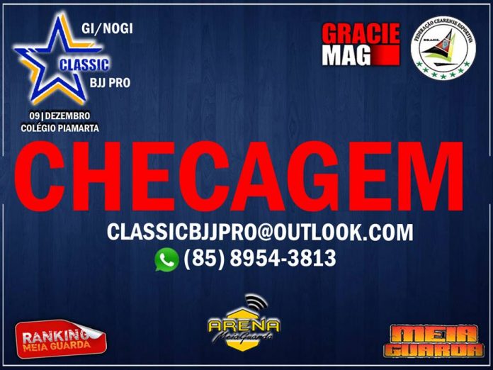 Verifique a checagem final e o cronograma da Taça Fortaleza GI e No GI