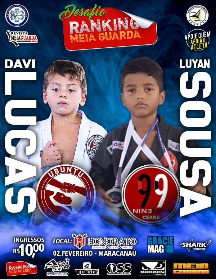 E esse confronto? Lodovico Rodrigues x Clayton Nicolas pelo juvenil de submission no Desafio Ranking MEIAGUARDA