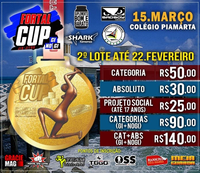 Está preparado para conquistar a medalha do Fortal Cup? Inscreva-se já!