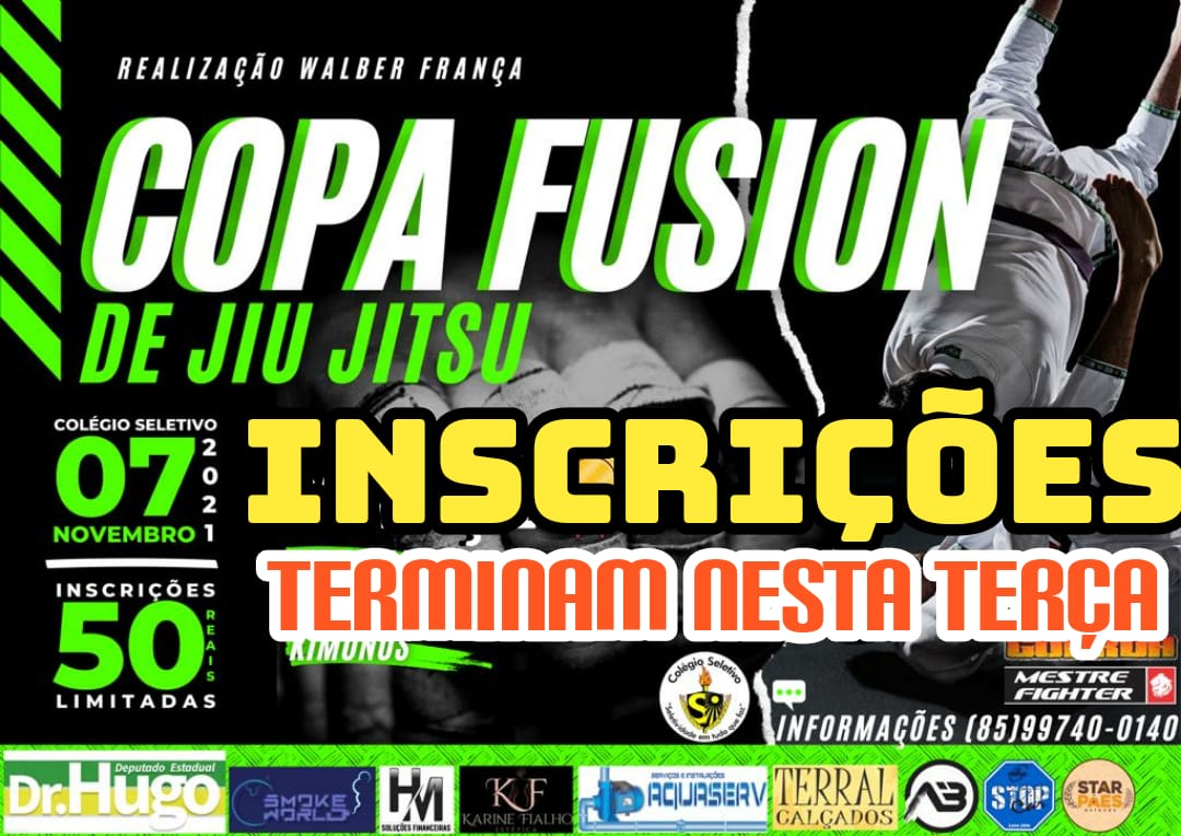 Confira a 1ª pré-checagem e inscreva-se até hoje na Copa Fusion de Jiu-Jitsu
