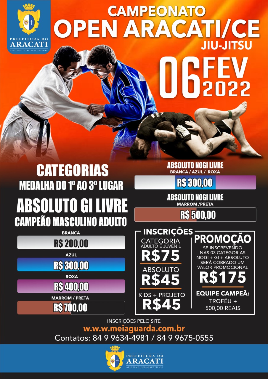 Saiba em qual categoria você vai lutar no 1º Open Ceará de Luta Livre  Esportiva; Inscreva-se já! - Meiaguarda