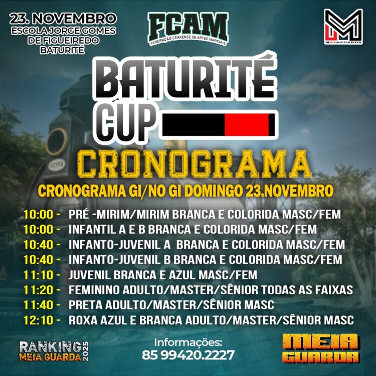 Confira o cronograma e quem encara quem no Baturité Cup
