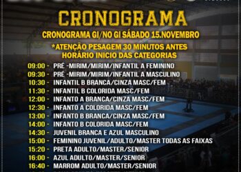 Confira o cronograma do Nacional BJJ Open 2025