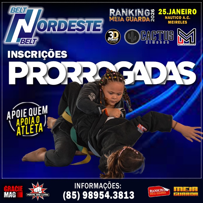 Nordeste Belt 2026 com inscrições prorrogadas até terça-feira