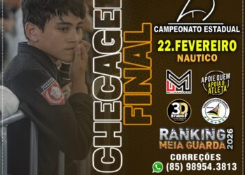 Verifique a checagem final GI e NO GI do Campeonato Estadual 2026