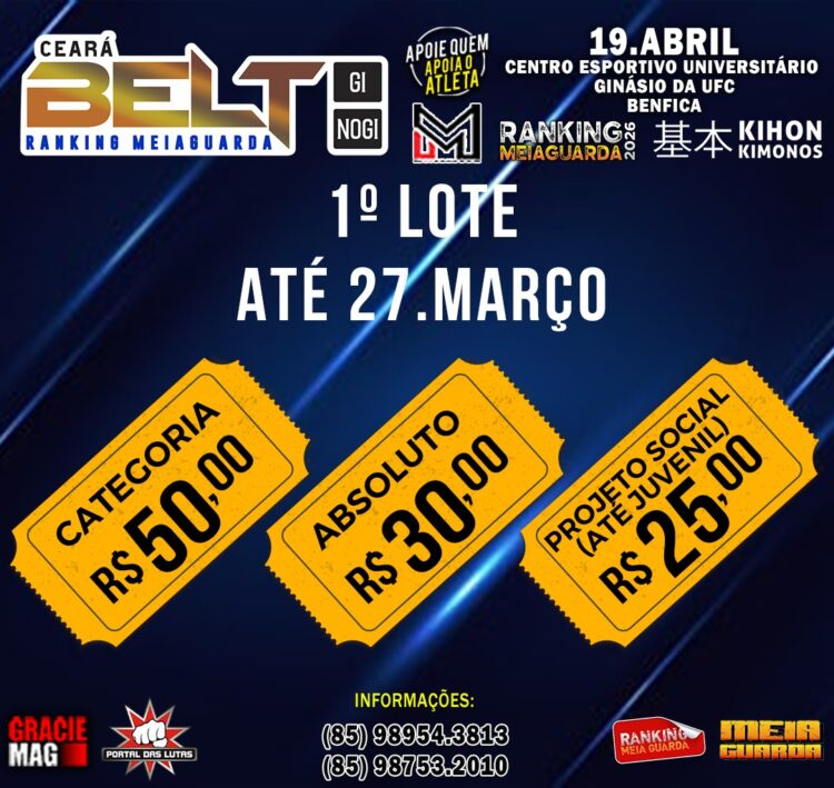 Aproveite o descontão de 1º lote do Ceará Belt 2026