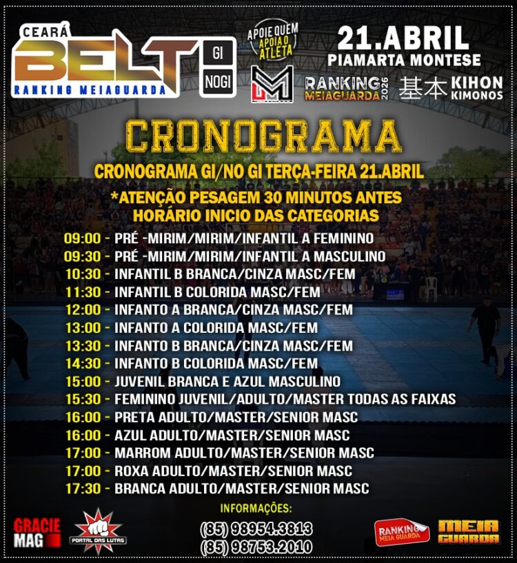 Neste feriado de 21 de abril, tem Ceará Belt no Piamarta Montese