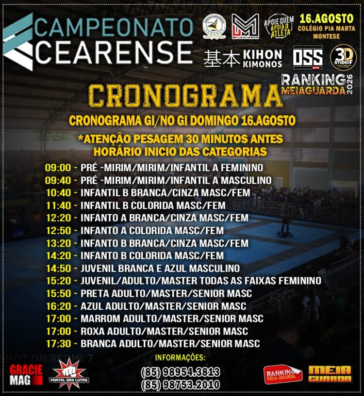 Confira o cronograma do Campeonato Cearense 2026