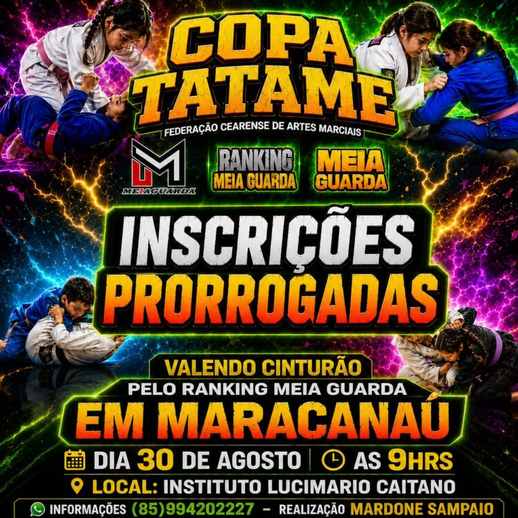 Vai entrar na disputa do cinturão da Copa Tatame? Inscrições estão prorrogadas até quinta; veja a pré-checagem