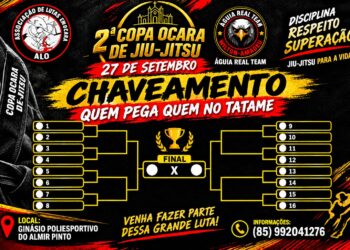 Verifique o cronograma e quem enfrenta quem na 2ª Copa Ocara de Jiu-Jitsu