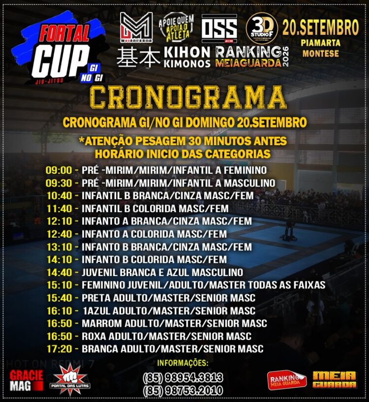 Confira o cronograma do Fortal Cup 2026