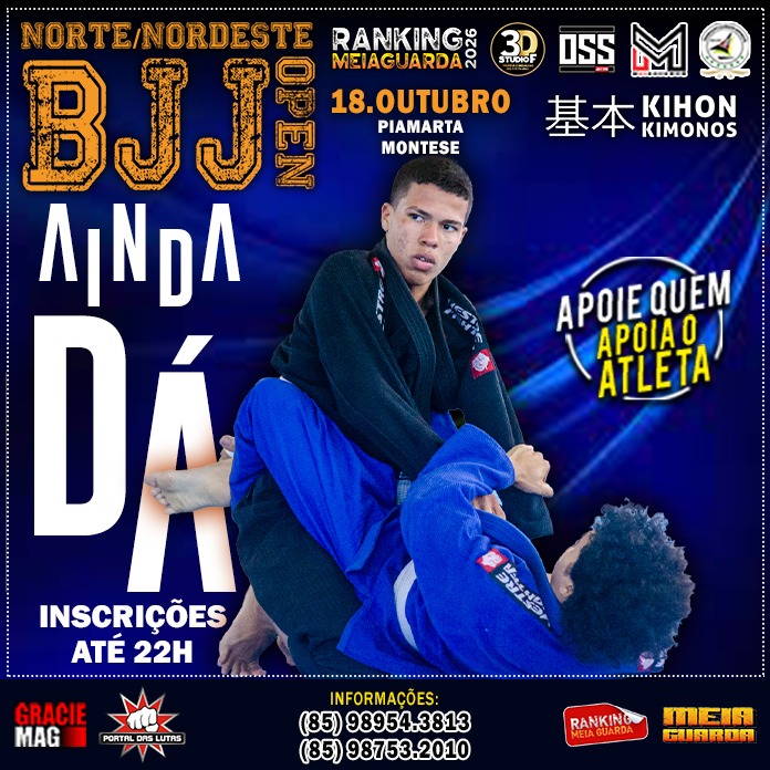 Última chance! Ainda dá tempo de se inscrever no Norte/Nordeste BJJ Open; veja a pré-checagem atualizada