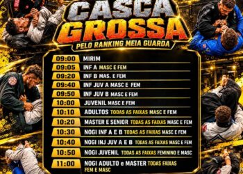 Verifique o cronograma e quem enfrenta quem na Copa Cascagrossa de Jiu-Jitsu