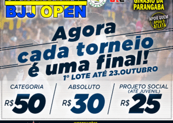 Inscrições abertas para o Nacional BJJ Open 2026; Aproveite o descontão de 1º lote